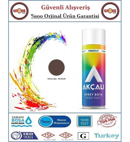 Akçalı Sprey Boya - 400ML Tam Dolum - Kahverengi