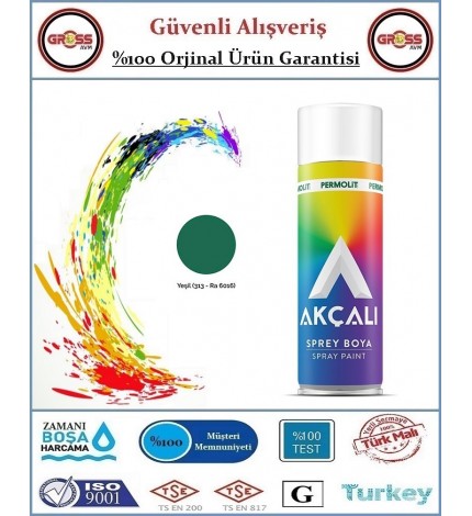 Akçalı Sprey Boya - 400ML Tam Dolum - Yeşil
