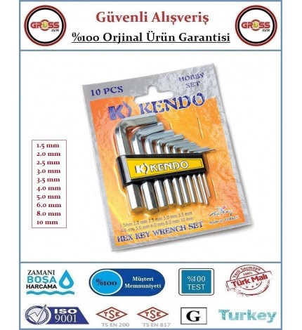 Kendo Alyan Anahtar Takımı - 10 Parça