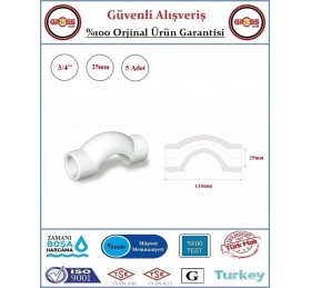 Fırat PPRC Kavis Atlama - 25mm - 5 Adet