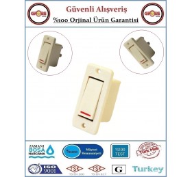 Bakalit Tekli Anahtar - Aç Kapa - Krem