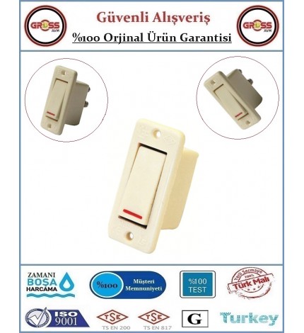 Bakalit Tekli Anahtar - Aç Kapa - Krem