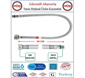 Çelik Batarya Flex Hortumu - Spiral Batarya Bağlantı Hortumu - 50cm