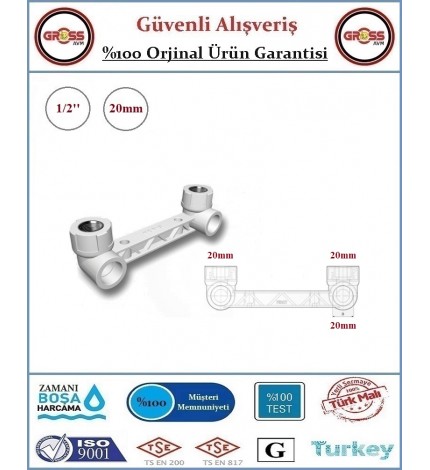 Fırat PPRC Batarya Bağlantı Şablonu - 20mm - 1/2''