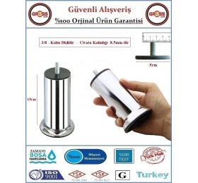 Koltuk, Yatak, Mobilya, Baza Ayağı 15cm - 3/8 Kalın Diş - 2 Adet