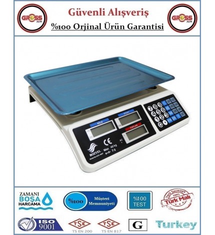 Bozyel Elektronik Şarjlı Terazi 40 KG