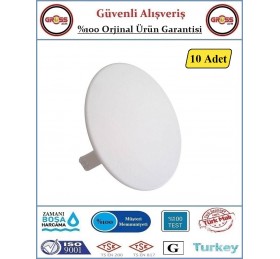 Buat Kapağı Bombeli - Beyaz - 10 Adet