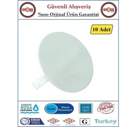 Buat Kapağı Düz - Beyaz - 10 Adet