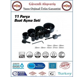 Buat Açma Seti - Ahşap - Alçıpan Panç Seti - 11 Parça