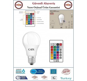 Cata RGB Uzaktan Kumandalı LED Ampul - 9 Watt