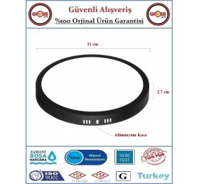 Cata Sıva Üstü LED Armatür Siyah - 18 Watt - 1900 Lümen - Beyaz Işık