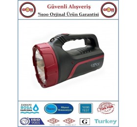 Cata Gemici El Feneri - Avcı Projektörü - Şarzlı - 6400 Kelvin - Beyaz Led Işık