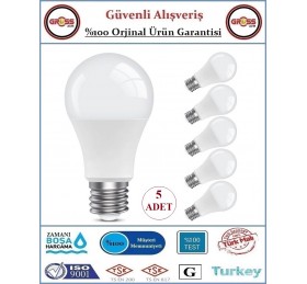 Cata Led Ampul - 9 Watt - 850 Lümen - Beyaz Işık - 6 Adet