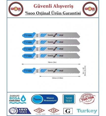 Dekupaj Ağzı 118A Metal Kesme - 5 Adet