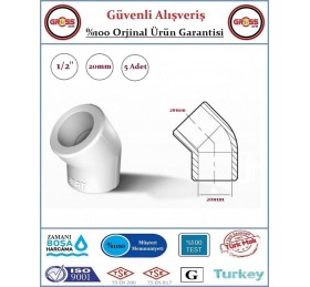 Fırat PPRC 45 Derece Dirsek - 20mm - 5 Adet