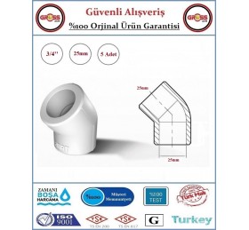 Fırat PPRC 45 Derece Dirsek - 25mm - 5 Adet