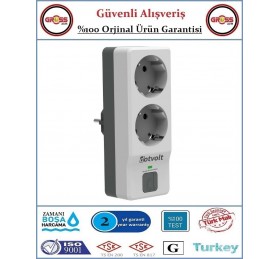 Dotvolt Akım Korumalı Priz - İkili