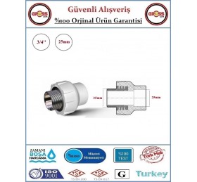 Fırat PPRC Dış Dişli Rakor - 20mm - 1/2''