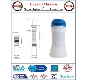 Körüklü Eksantrik Kada Klozet Gideri - Telli - Düz