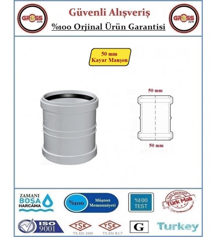 Fırat PVC Kayar Manşon - 50mm 