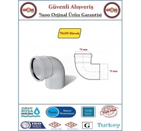 Fırat PVC 90 Derece Dirsek - 75mm 