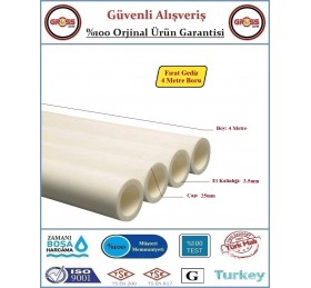 Fırat Gediz PPRC 25mm Tesisat Borusu - 4 Metre