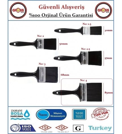 Aldeko Plastik Saplı Yağlı Boya Fırçası - No: 4