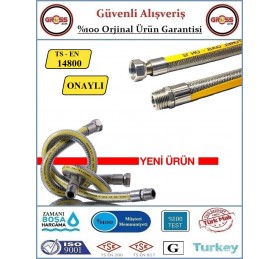 Ocak Gaz Hortumu - Gaz Flexi TS-EN 14800 Onaylı - 100cm