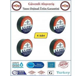 Globe Elektrik Bantı - Orjinal Ürün - 19MM Siyah - 4 Adet