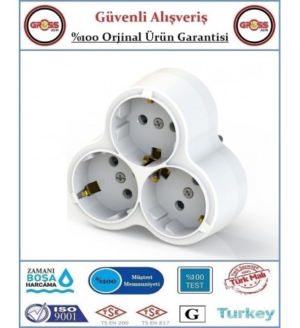 Üçlü Topraklı Golyat Fiş Priz