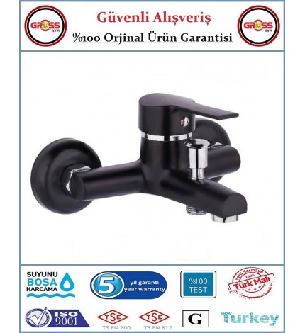 Uzay Gökkuşağı Banyo Bataryası - 40'lık Kartuş - Siyah