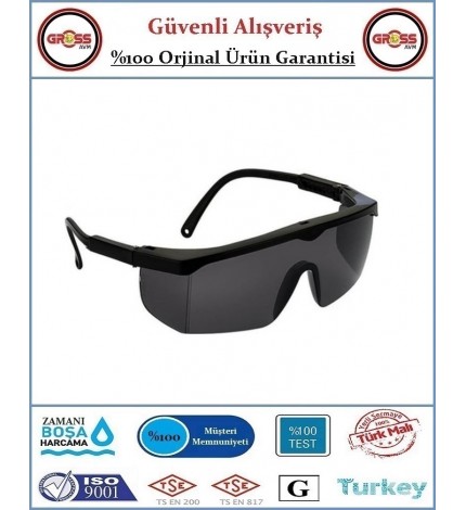 Kaynakçı Siyah Camlı Koruyucu Gözlük