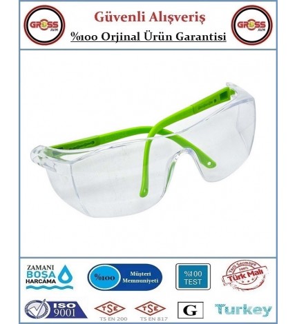 Şeffaf Camlı Koruyucu Gözlük