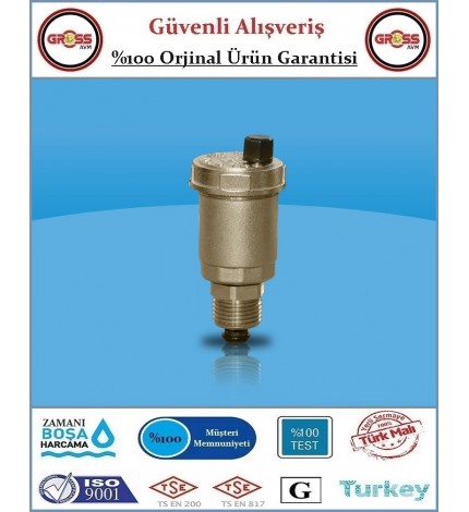 Türkoğlu Otomatik Hava Tahliye Cihazı - Purjör 1/2''