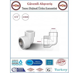 Fırat PPRC İç Dişli Dirsek - 20mm - 1/2''