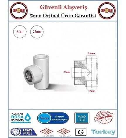 Fırat PPRC İç Dişli TE - 25mm - 3/4''