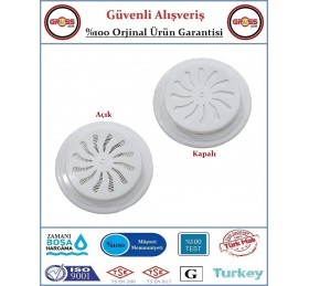  Aç Kapa Doğalgaz Havalandırma Cam Menfezi - Sert Plastik - Beyaz