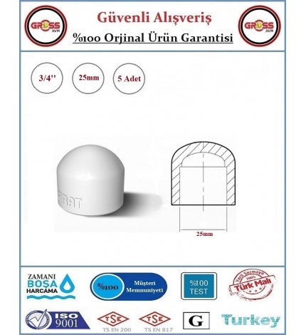 Fırat PPRC Kapama - 25mm - 5 Adet