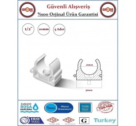 Fırat PPRC Tekli Kelepçe - 20mm - 5 Adet