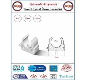 Fırat PPRC Tekli Kelepçe - 25mm - 5 Adet
