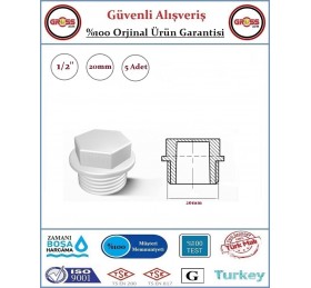 Fırat PPRC Kör Tapa - 20mm - 5 Adet