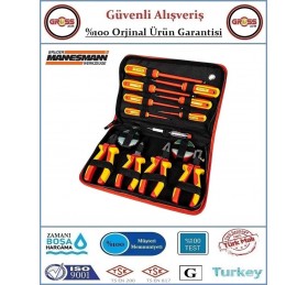 Mannesmann VDE İzoleli Tornavida Pense Seti -14 Parça