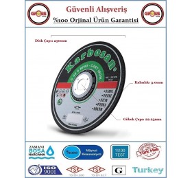 Karbosan Mermer Kesme Disk Taşı - 230MM