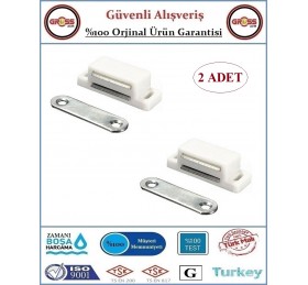 Manyetik Mıknatıslı Çıt Çıt - Mobilya, Sineklik, Kapak Çıt Çıtı - Beyaz - 2 Adet