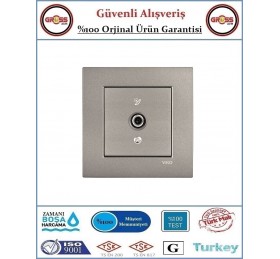 Viko Novella F Konnektör Uydu - Çerçeve Dahil - Antrasit