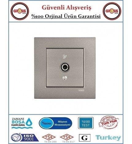 Viko Novella F Konnektör Uydu - Çerçeve Dahil - Antrasit