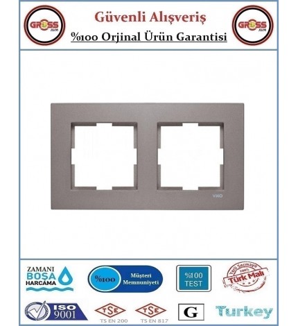 Viko Novella İkili Çerçeve - Antrasit