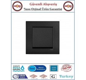 Viko Novella Tekli Anahtar - Çerçeve Dahil - Siyah