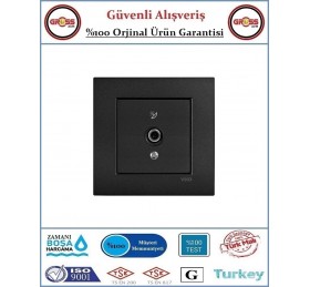 Viko Novella F Konnektör Uydu - Çerçeve Dahil - Siyah