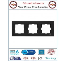 Viko Novella Üçlü Çerçeve - Siyah